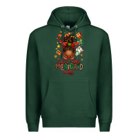 Sports Green Santa's Favorite Medicaid Analyst Afro Messy Bun Premium Hoodie - texasbilliewilder