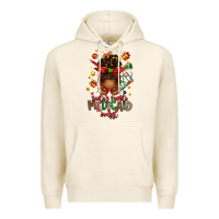 Tofu Santa's Favorite Medicaid Analyst Afro Messy Bun Premium Hoodie - texasbilliewilder