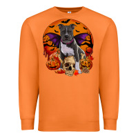 Carrot halloween pitbull dog Premium Sweatshirt - RanaPortraitStore