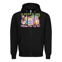 Black id rather be home finishing my tbr pile Zipper Hoodie - MaliasSmallBusiness