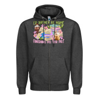 Charcoal Heather id rather be home finishing my tbr pile Zipper Hoodie - MaliasSmallBusiness