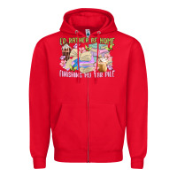 Id Rather Be Home Finishing My Tbr Pile Zipper Hoodie | Teevron