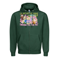 Sports Green id rather be home finishing my tbr pile Zipper Hoodie - MaliasSmallBusiness