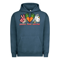 Pigment Midnight Navy Peace love Easter Day Urban Hoodie - HowdyJamesFarm