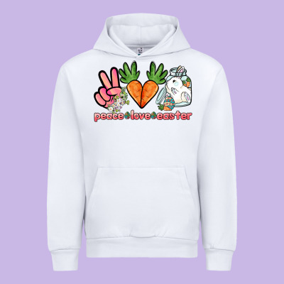 Peace Love Easter Day Urban Hoodie Designed By Howdyjamesfarm