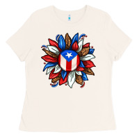 Bone puerto rico sunflower Ladies Tee - texasbilliewilder