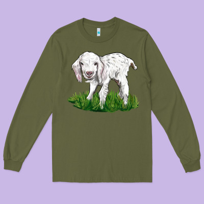 Baby Angora Goat Long Sleeve Tee Designed By Lillyallendesigns