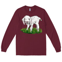 Burgundy Baby Angora Goat Long Sleeve Tee - LillyAllenDesigns