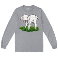 Heather Grey Baby Angora Goat Long Sleeve Tee - LillyAllenDesigns