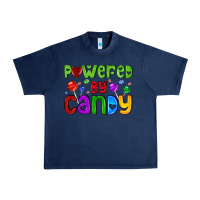 Navy powered by candy with lollipops Urban Heavy Tee - AdoDesignShop