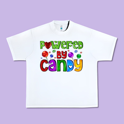 Powered By Candy With Lollipops Urban Heavy Tee Designed By Adodesignshop