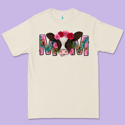 Mom With Cow Mothers Day Premium Tee Designed By Texasbilliewilder