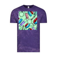 Cloud Purple sciences seamless pattern Vintage Tee - BundleAndBundleShop