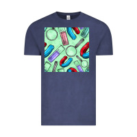 Vintage Denim sciences seamless pattern Vintage Tee - BundleAndBundleShop