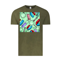 Vintage Olive sciences seamless pattern Vintage Tee - BundleAndBundleShop