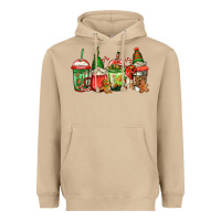 Mushroom christmas gnomes coffee Heavyweight Hoodie - Jasminsmagicworld