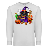 Dove Grey Halloween dachshund puppy dog Premium Sweatshirt - RanaPortraitStore