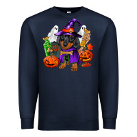 Navy Halloween dachshund puppy dog Premium Sweatshirt - RanaPortraitStore