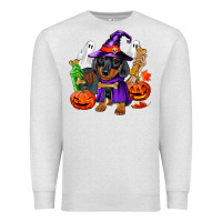 Oatmeal Heather Halloween dachshund puppy dog Premium Sweatshirt - RanaPortraitStore