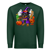 Sports Green Halloween dachshund puppy dog Premium Sweatshirt - RanaPortraitStore