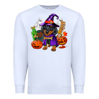 White Halloween dachshund puppy dog Premium Sweatshirt - RanaPortraitStore