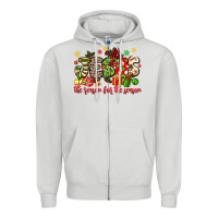 Dove Grey jesus the reason for the season Zipper Hoodie - MaliasSmallBusiness