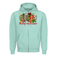 Seafoam jesus the reason for the season Zipper Hoodie - MaliasSmallBusiness