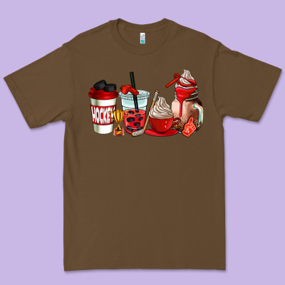Hockey Coffee Cups Premium Tee Designed By Adodesignshop