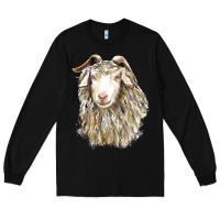 Black Angora Goat Face Long Sleeve Tee - LillyAllenDesigns