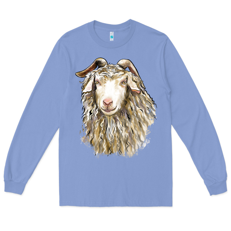 Angora Goat Face Long Sleeve Tee by LillyAllenDesigns | Teevron