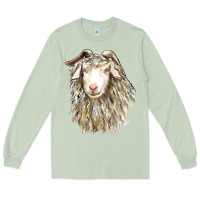Matcha Angora Goat Face Long Sleeve Tee - LillyAllenDesigns