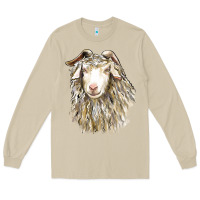 Mushroom Angora Goat Face Long Sleeve Tee - LillyAllenDesigns