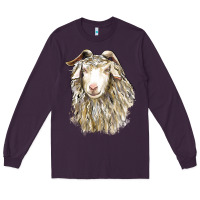 Plum Angora Goat Face Long Sleeve Tee - LillyAllenDesigns