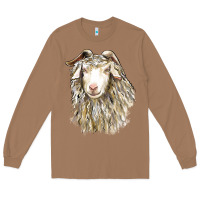 Toasted Coconut Angora Goat Face Long Sleeve Tee - LillyAllenDesigns