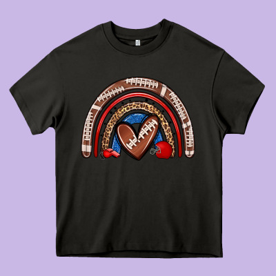 Football Rainbow Heavy Core Tee Designed By Zillion Design Studio