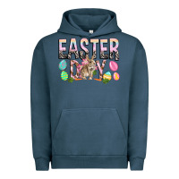 Pigment Midnight Navy Easter Day with rabbit Urban Hoodie - HowdyJamesFarm