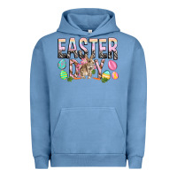 Pigment Pebble Blue Easter Day with rabbit Urban Hoodie - HowdyJamesFarm