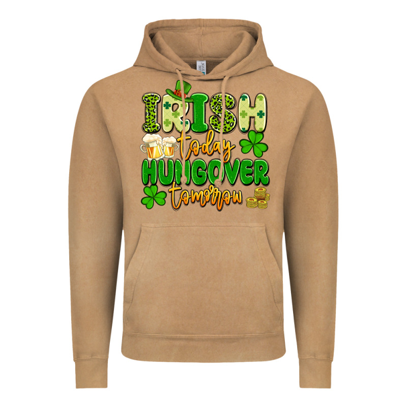 Irish Today Hungover Tomorrow Vintage Hoodie by Artiststas | Teevron