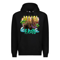Black Mama bear summer Premium Hoodie - NancyCooperArtShop
