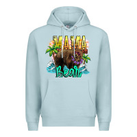 Blue Mist Mama bear summer Premium Hoodie - NancyCooperArtShop