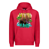 Cardinal Mama bear summer Premium Hoodie - NancyCooperArtShop