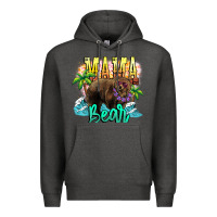 Charcoal Heather Mama bear summer Premium Hoodie - NancyCooperArtShop