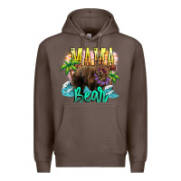 Coffee Mama bear summer Premium Hoodie - NancyCooperArtShop