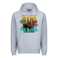 Heather Grey Mama bear summer Premium Hoodie - NancyCooperArtShop