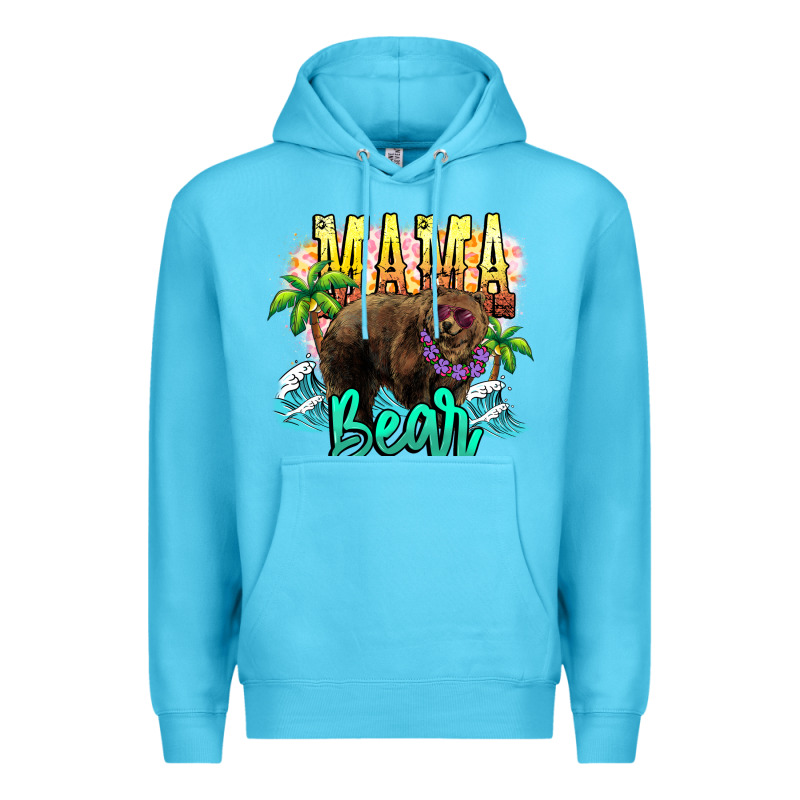 Mama Bear Summer Premium Hoodie by NancyCooperArtShop | Teevron