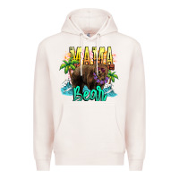 Pale Pink Mama bear summer Premium Hoodie - NancyCooperArtShop