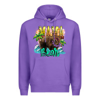 Purple Mama bear summer Premium Hoodie - NancyCooperArtShop