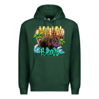 Sports Green Mama bear summer Premium Hoodie - NancyCooperArtShop