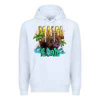 White Mama bear summer Premium Hoodie - NancyCooperArtShop