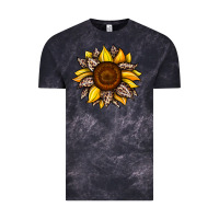 Cloud Black sunflower leopard Vintage Tee - JahusDesignShop